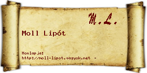 Moll Lipót névjegykártya